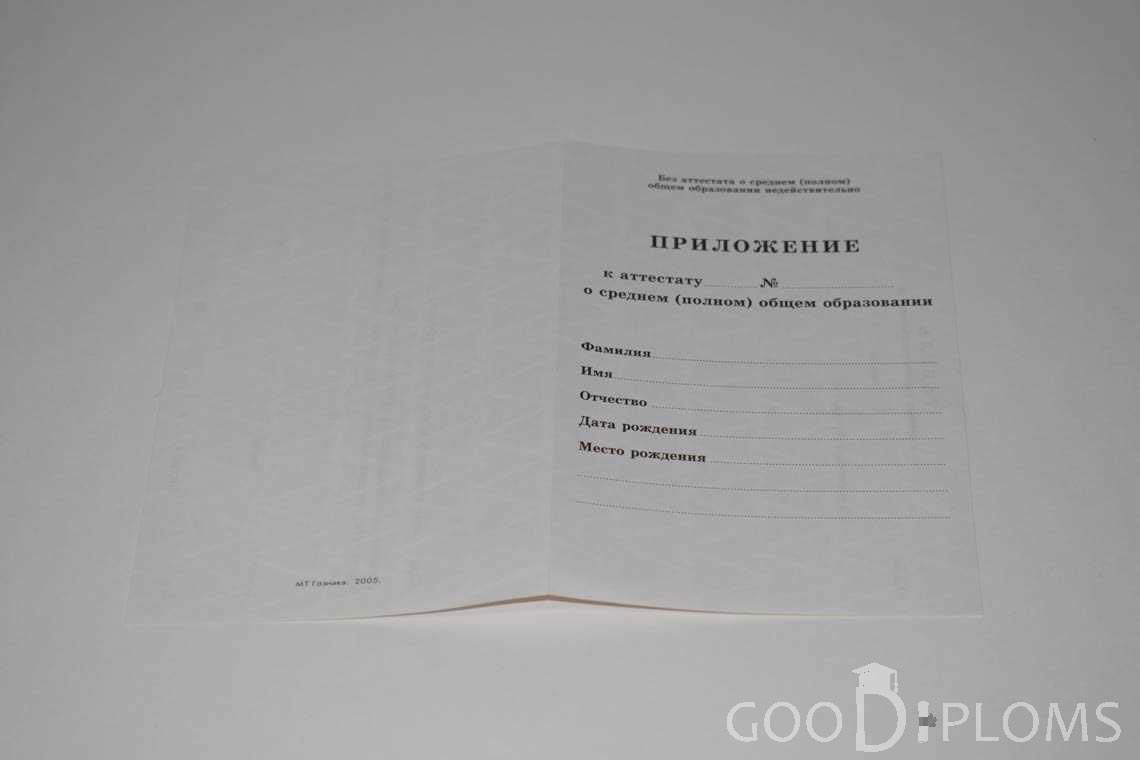 Приложение к Аттестату За 11 Класс период выдачи 1994-2007 -  Черкассы