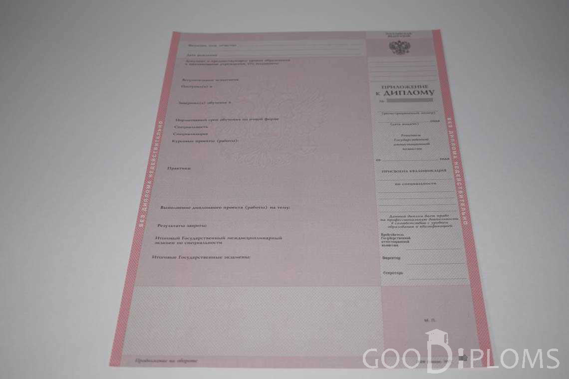 Приложение к Диплому Техникума период c 1997 по 2002 год - Черкассы