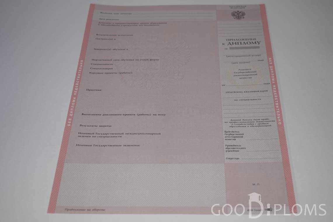 Приложение к Диплому Техникума период c 2003 по 2007 год - Черкассы