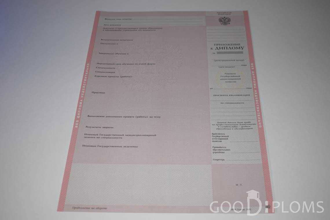 Приложение к Диплому Техникума с Отличием  в период c 2003 по 2007 год - Черкассы