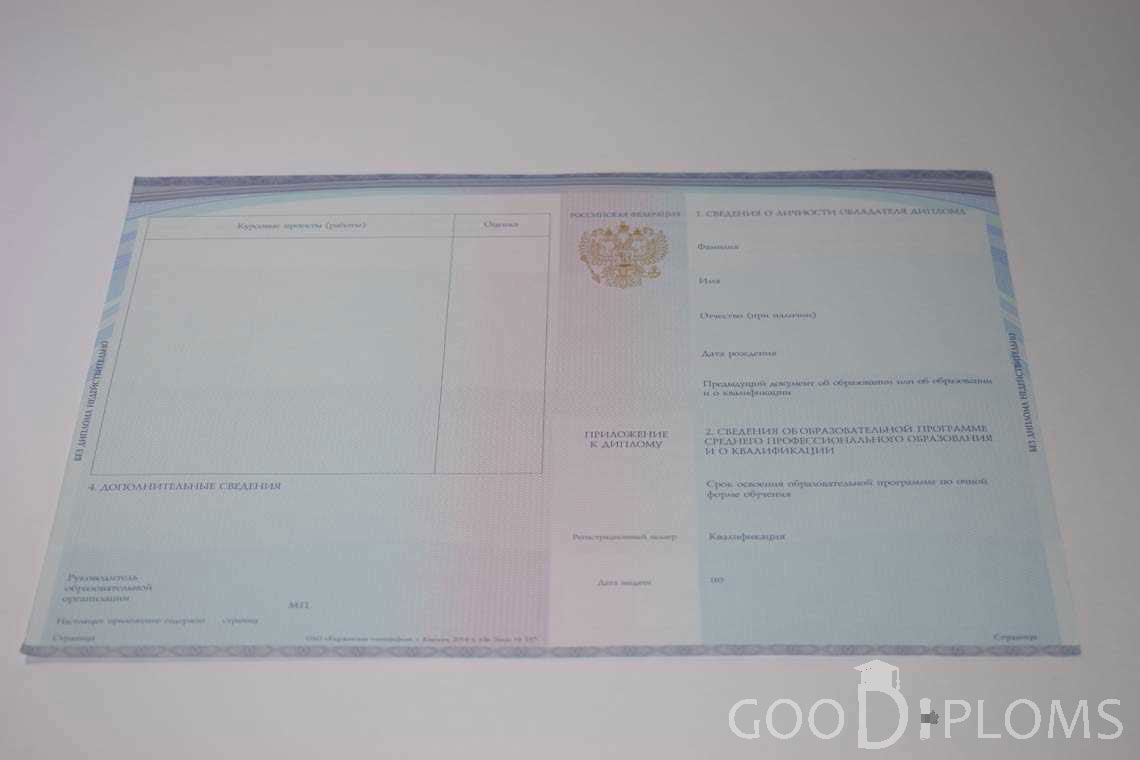Приложение к Диплому Техникума с Отличием в период c 2014 по 2025 год - Черкассы